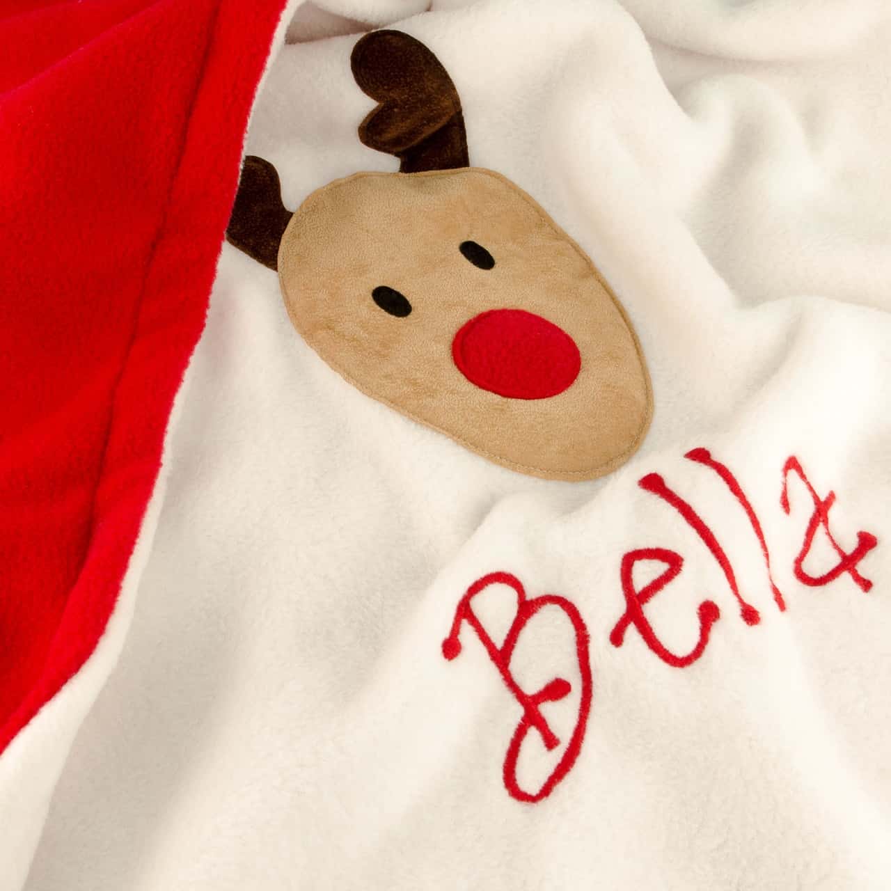 Rudolf Personalised Baby Blanket