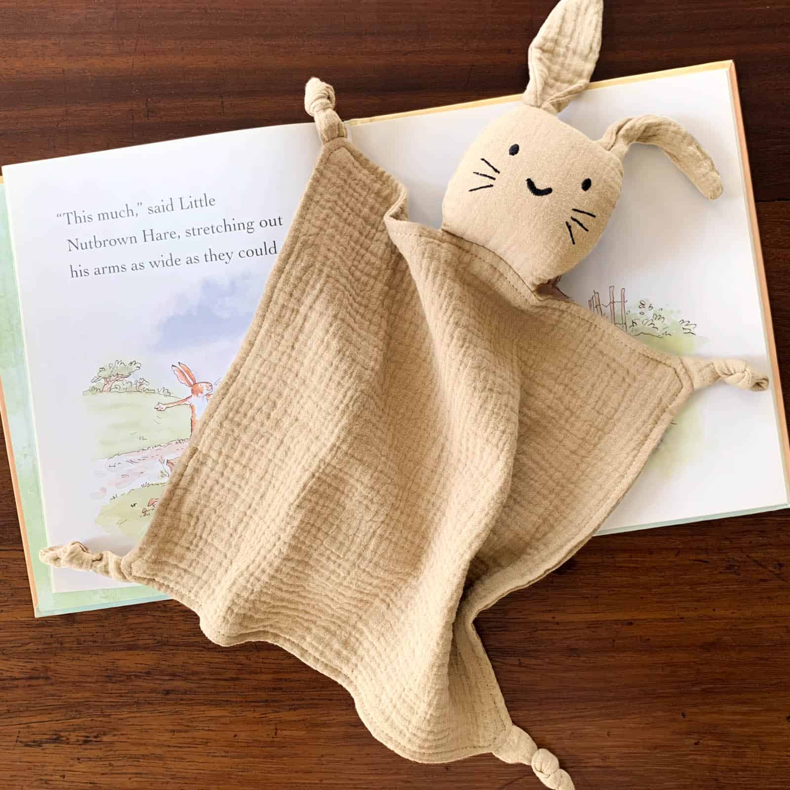 Organic Cotton Personalised Baby Comforter, Embroidered Muslin Comforter, Personalised New Baby Gift