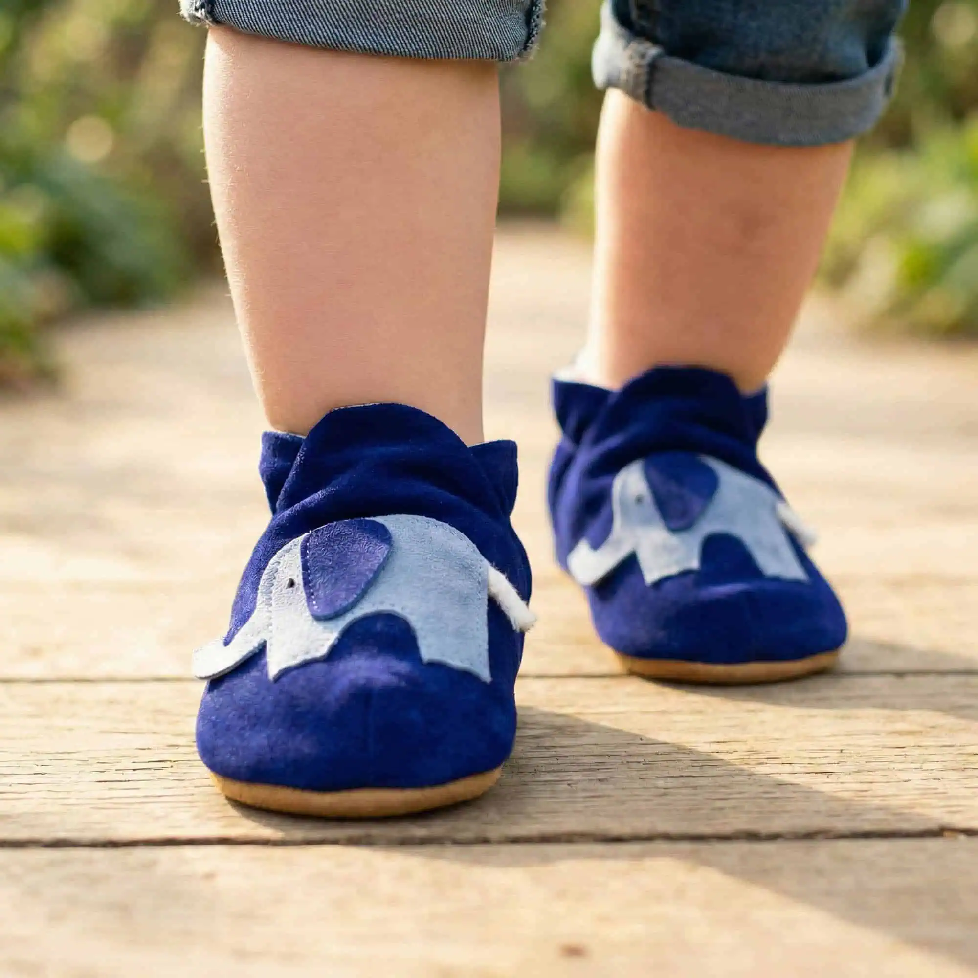Elephant Baby Booties and Slippers - Blue - Image 2