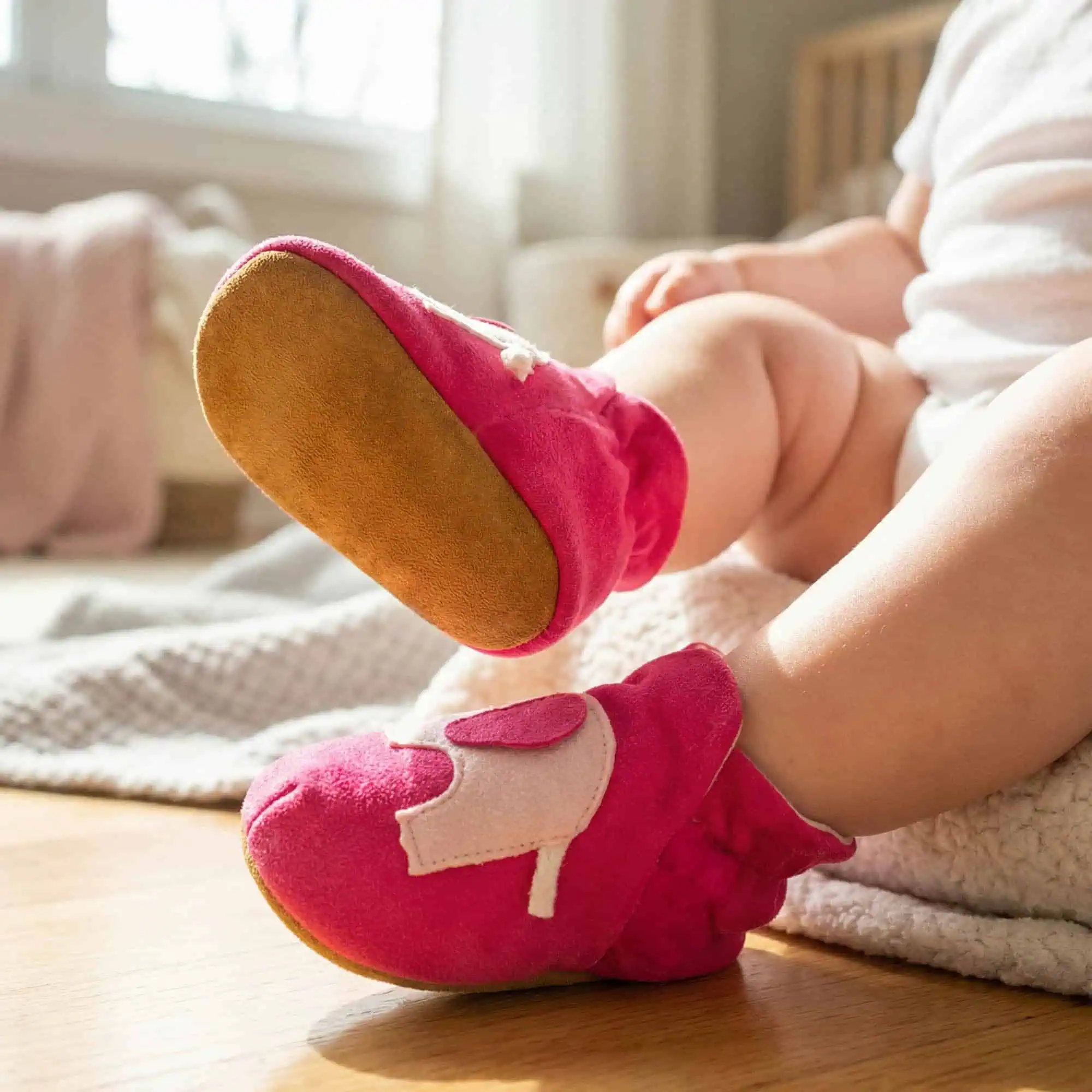 Elephant Baby Booties and Slippers – Pink - Image 4