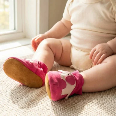 Elephant Baby Booties and Slippers – Pink